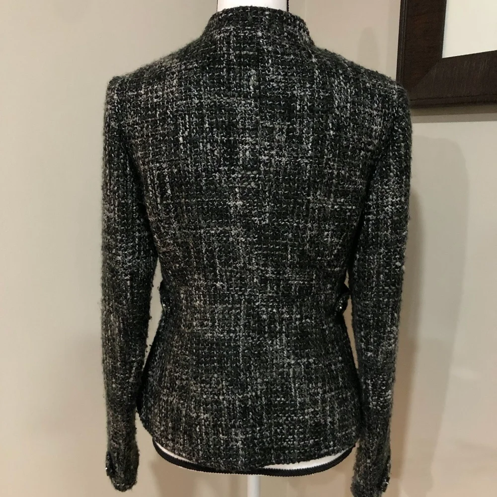 *ADRIENNE VITTADINI* Gray Tweed Wool Blend Jacket
